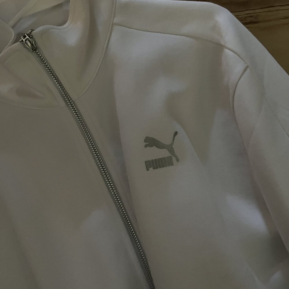 Puma zip sweatshirt white size XXL